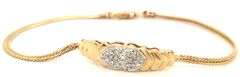 Nice 14k YG Bracelet with Central Diamond Panel