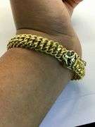 14K Yellow Gold Interlinked Cuban Bracelet
