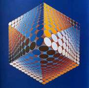 Rare Victor Vasarely Heliogravure Circa 1974, TUPA-3
