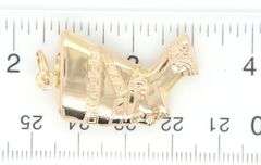 14kt Yellow gold Nefertitti pendant