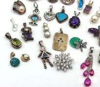 Vintage 925 sterling silver group lot of pendants