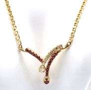 Lively 14K YG Ruby and Diamond Necklace