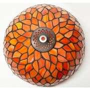 Stained Glass Orange Wisteria Table Lamp