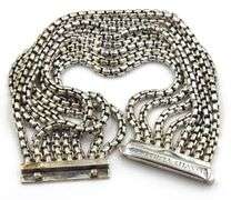 David Yurman multi row box  link bracelet