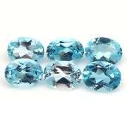 Matched! 6 piece 13.95ct full fire sky blue Topaz set
