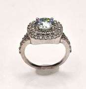 Sparkling 2.75 Ct White Ice Blue Simulated Diamond Ring