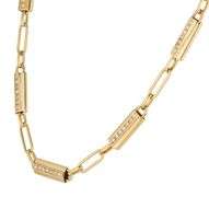 0.50ctw Diamond Accent Fancy Link Station Necklace in 18K