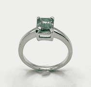 Stunning 6.75 Ct   Blue/Green Lab Simulated Diamond Ring