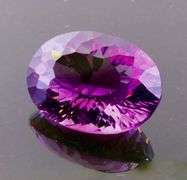 Amazing 21.73ct high fire concave cut pure Amethyst