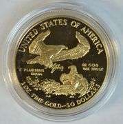 Superb Gem Ultra Cameo Proof 1988 $50 Gold Eagle. Box/COA