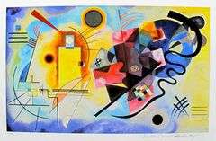 Limited Edition Wassily Kandinsky, Yellow, Red And Blue