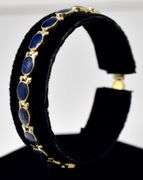 Beautiful 18K Yellow Gold Lapis Lazuli Gemstone Bracelet