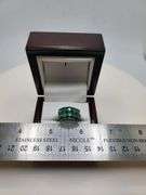 Victorian natural emeralds and diamond accent ring