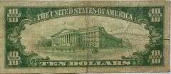 $10 Series of 1929 Chicago National Currency Note.