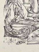 Exclusive Salvador Dali Hand-Signed Lithograph from 'Pantagruel' suite, 1973