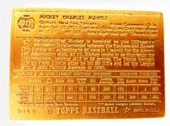 Mickey Mantle 1952 Bronze Replica Football Card