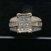 14K Yellow Gold Princess Cut Diamond Ring
