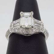 1.94CTW Earth Mined Emerald Cut Diamond Ring