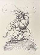 Exclusive Salvador Dali Hand-Signed Lithograph from 'Pantagruel' suite, 1973