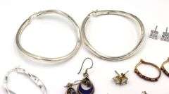 Group lot of Vintage 925 sterling silver earrings