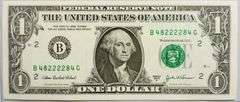 Superb Crisp 2003A $1 Note N.Y. Fancy Radar Number 48222284!