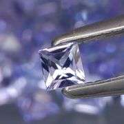Glittering! Princess cut! 3.41ct UNTREATED Tanzanite set!!