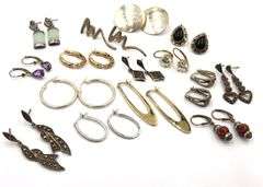 Group lot of Vintage 925 sterling silver earrings