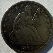 Circulated 1860 O Seated Half