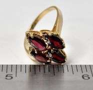 Beautiful 14K Yellow Gold Red Garnet Gemstone