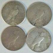 4 Better Date Peace Silver Dollars: 1927, 27-D, 27-S, & 1928-S