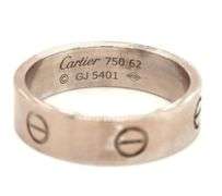 18kt White gold Cartier love ring 5mm