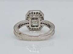 Beautiful Russian 3.15 Ct Color Change Lab Simulated Alexandrite and Diamond Ring