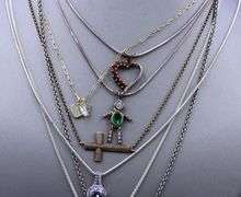 Group lot of 8 vintage 925 sterling silver necklaces
