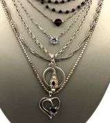 Vintage 925 sterling silver group lot of 7 necklaces