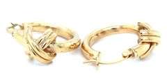 14kt Yellow gold X hoops