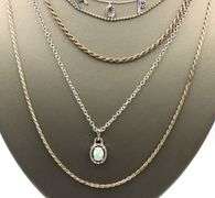 Group lot of 7 vintage 925 sterling silver necklaces