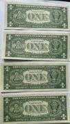 Four Consecutive $1 1957 Silver Certificates