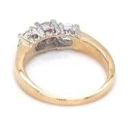 14kt Yellow gold 0.75ctw 3 stone diamond ring