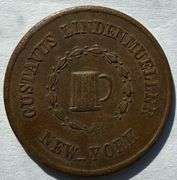 Gustavus Lindenmueller 1863 Saloon NY Civil War Token