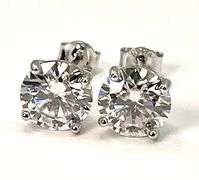 Sparkling 2 Ct White Lab Simulated Diamond Earrings