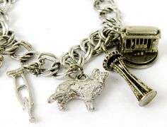 Vintage Sterling Silver Charm Bracelet