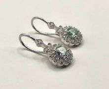Exceptional VVs1 Near Flawless 2.25 Ctw Ice Blue Fire Moissanite Earrings