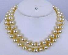 Vintage Majorica Large Faux Pearls Necklace with Box