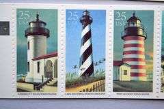 2 Scarcer 25 Cent US Lighthouse Stamp Booklets