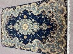 Hand Woven Floral Persian Kashan 4.6x7.1