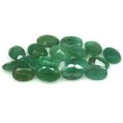 Oval cut 7.22ct 18pc Zambian Emerald set