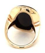 10kt Yellow gold Retro oval onyx ring