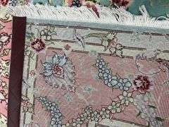 Handmade Square w/Silk Persian Tabriz 6.7x6.8