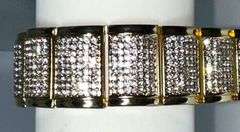 Huge 113.5 Gram 14 Kt Gold Plate Italian Designer Link Bracelet