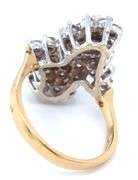 Flashy 14K YG 2 Carar Total Weight Diamond Cluster